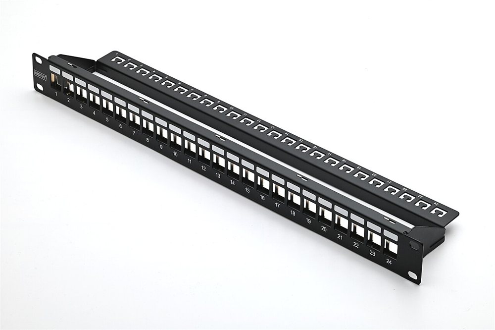 24-port keystone patch panel for 19 inch rack